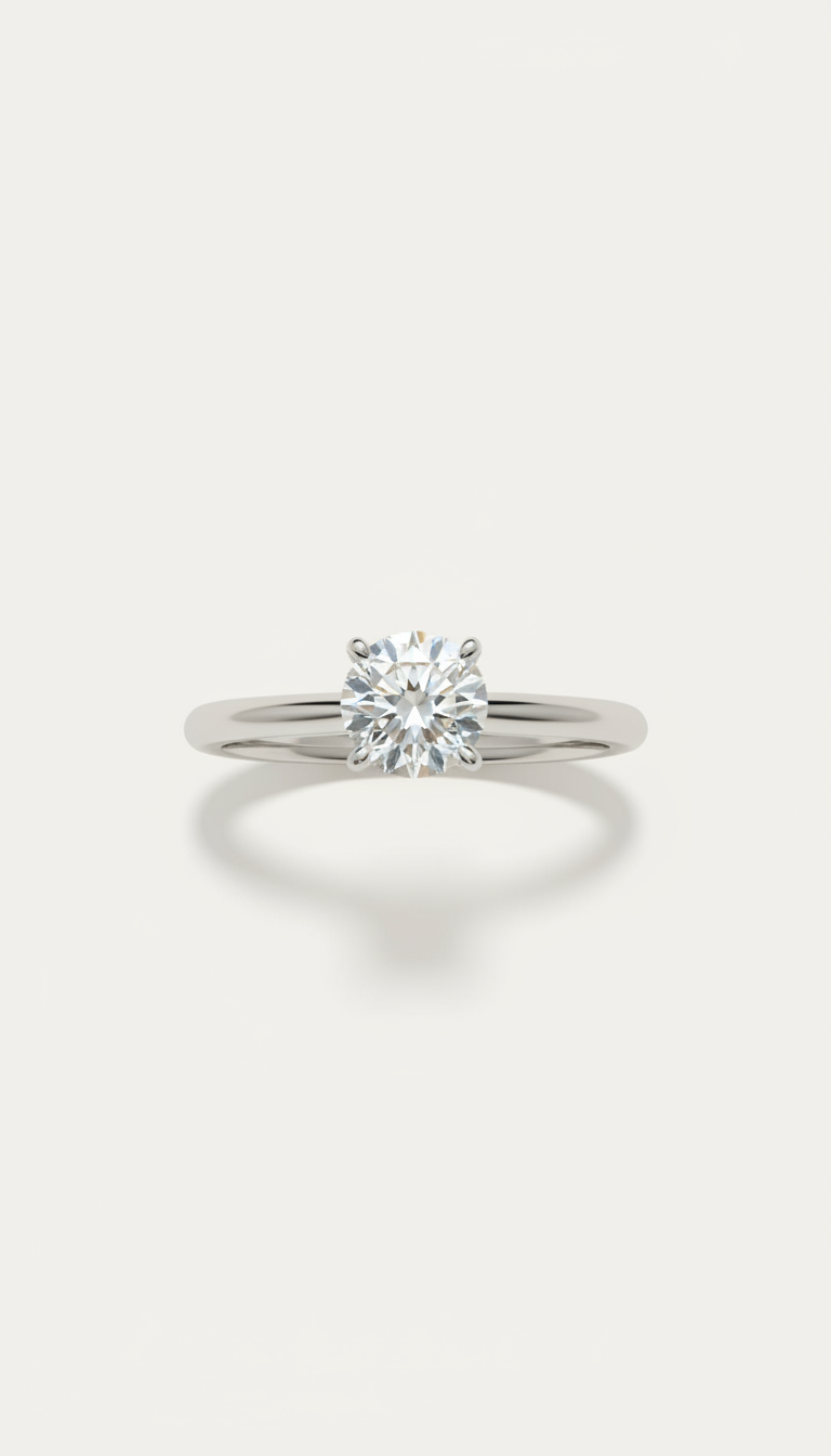 Platinum Solitaire Diamond Ring