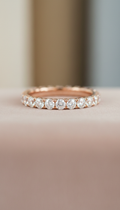 18k Rose Gold Pavé Diamond Band